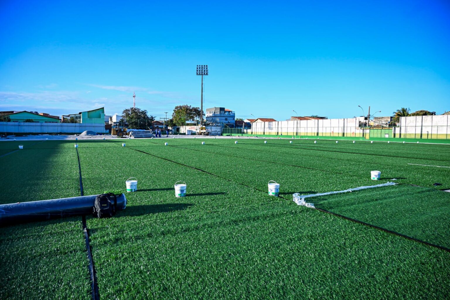Gramado do Correão começa a ser instalado. Saiba tudo!